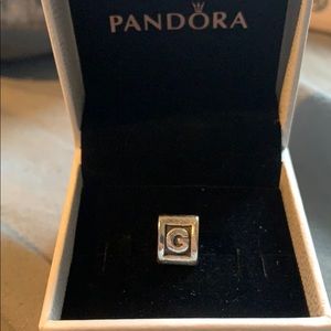 G letter pandora charm